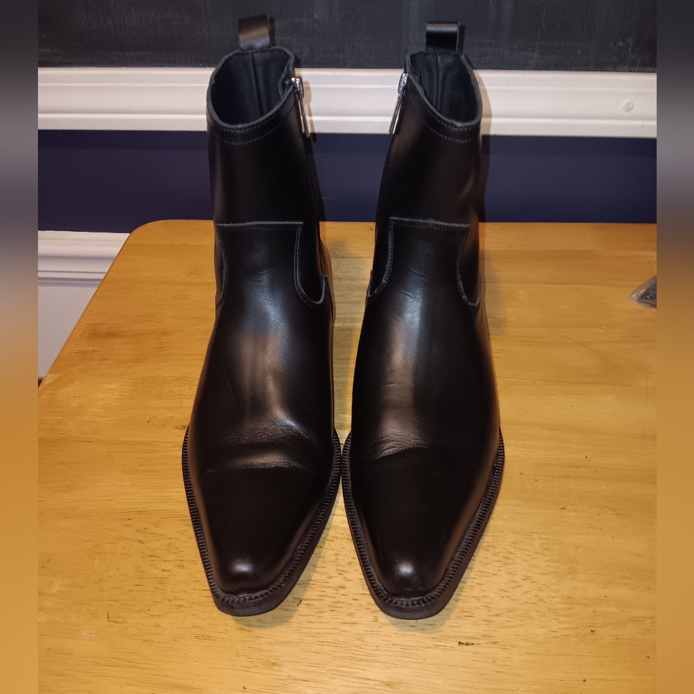 Other Portugal Leather Zip Boots Size 10 1/2